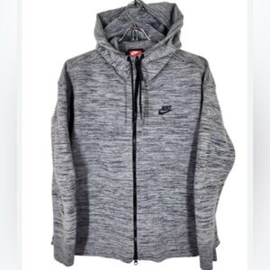 Nike Tech Pack Jacket Heather Gray Knit Women’s Large Activewear